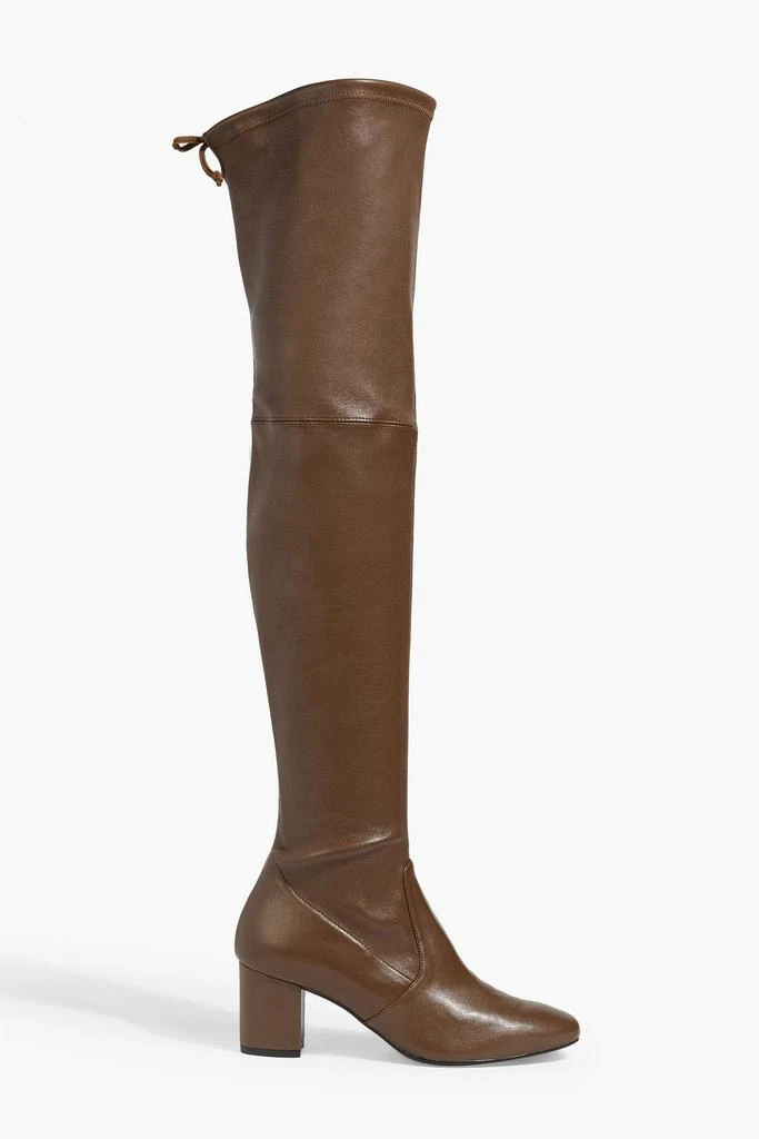Stuart Weitzman Genna 60 City glossed-leather thigh boots 1