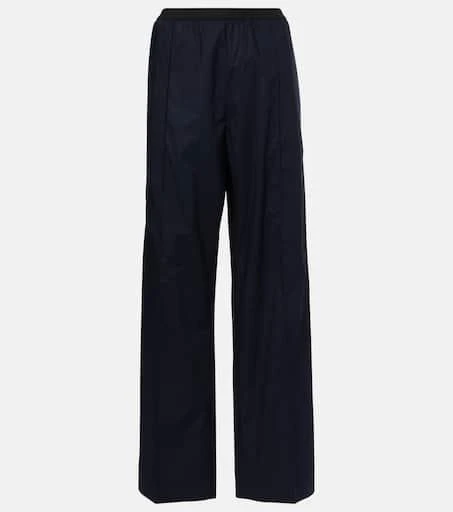 Plan C High-rise cotton straight pants 1