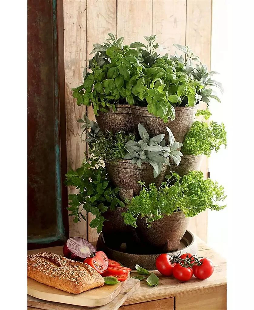 Stack-A-Pots 80281854E Stackable Planter 30 quarts - Brick - BeyondStyle