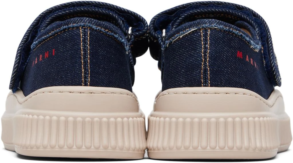 Marni Kids Navy Denim Mary Jane Sneakers 2