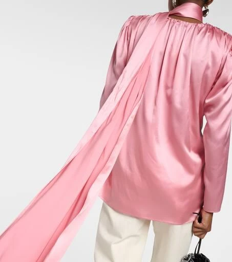Magda Butrym Draped silk-blend blouse 5