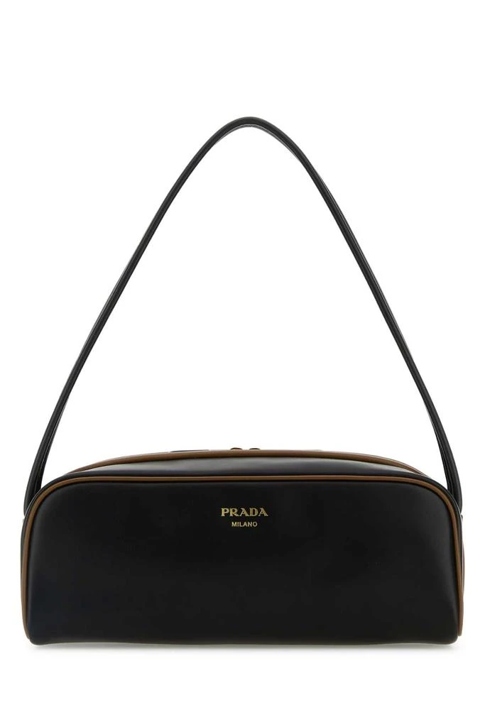 Prada BLACK LEATHER SHOULDER BAG 1