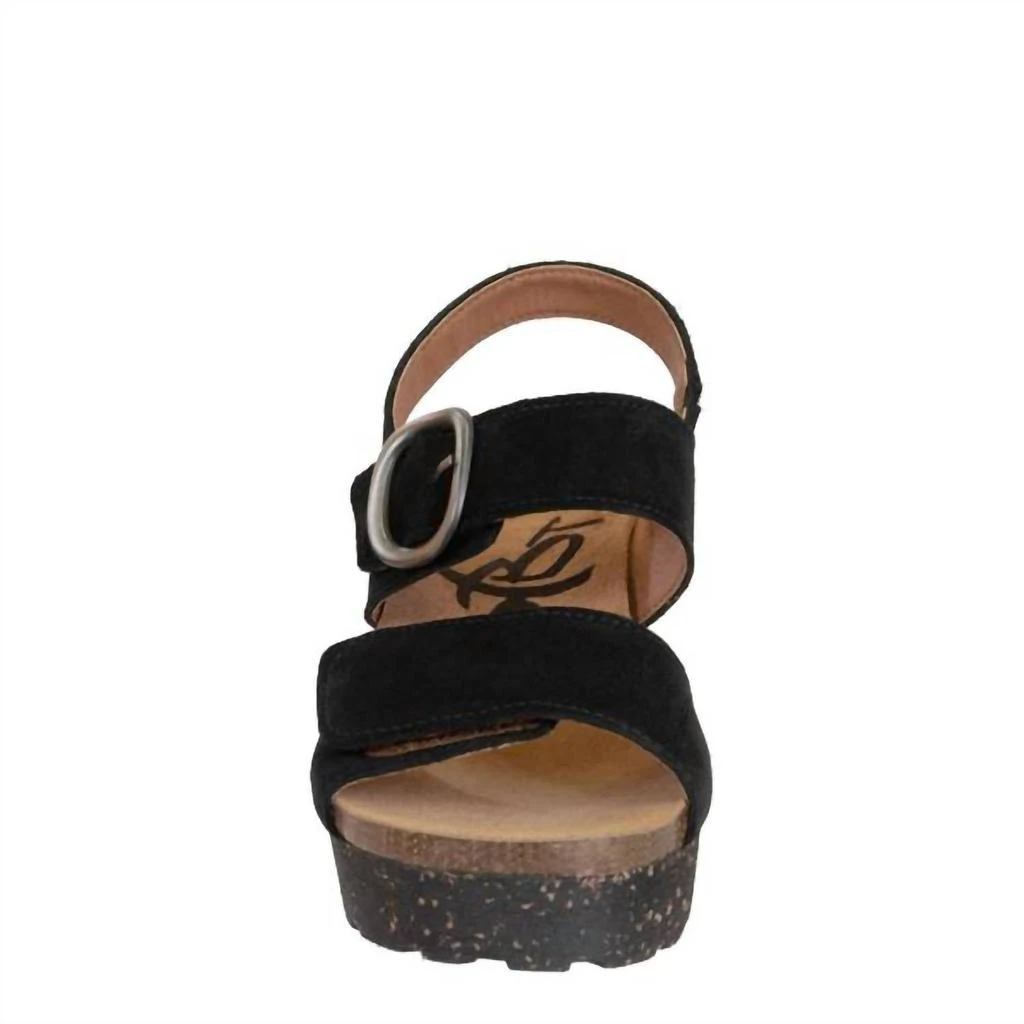 OTBT Peasant Wedge Sandals In Black 3