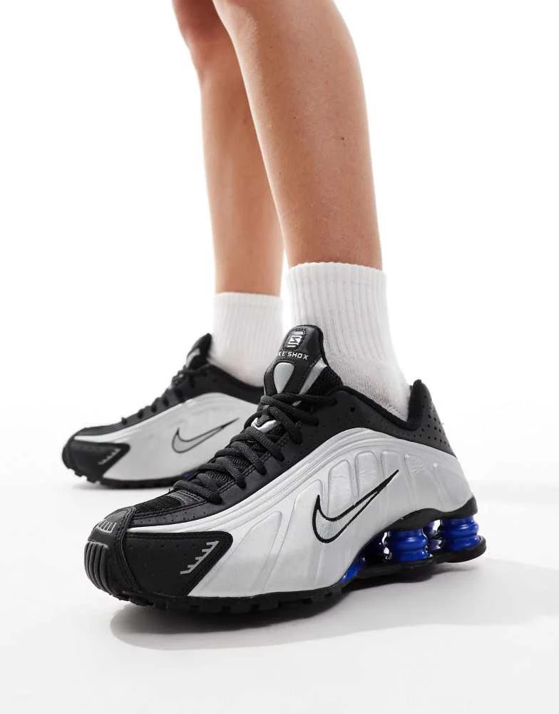 NIKE Nike Shox R4 trainers in black and silver 1