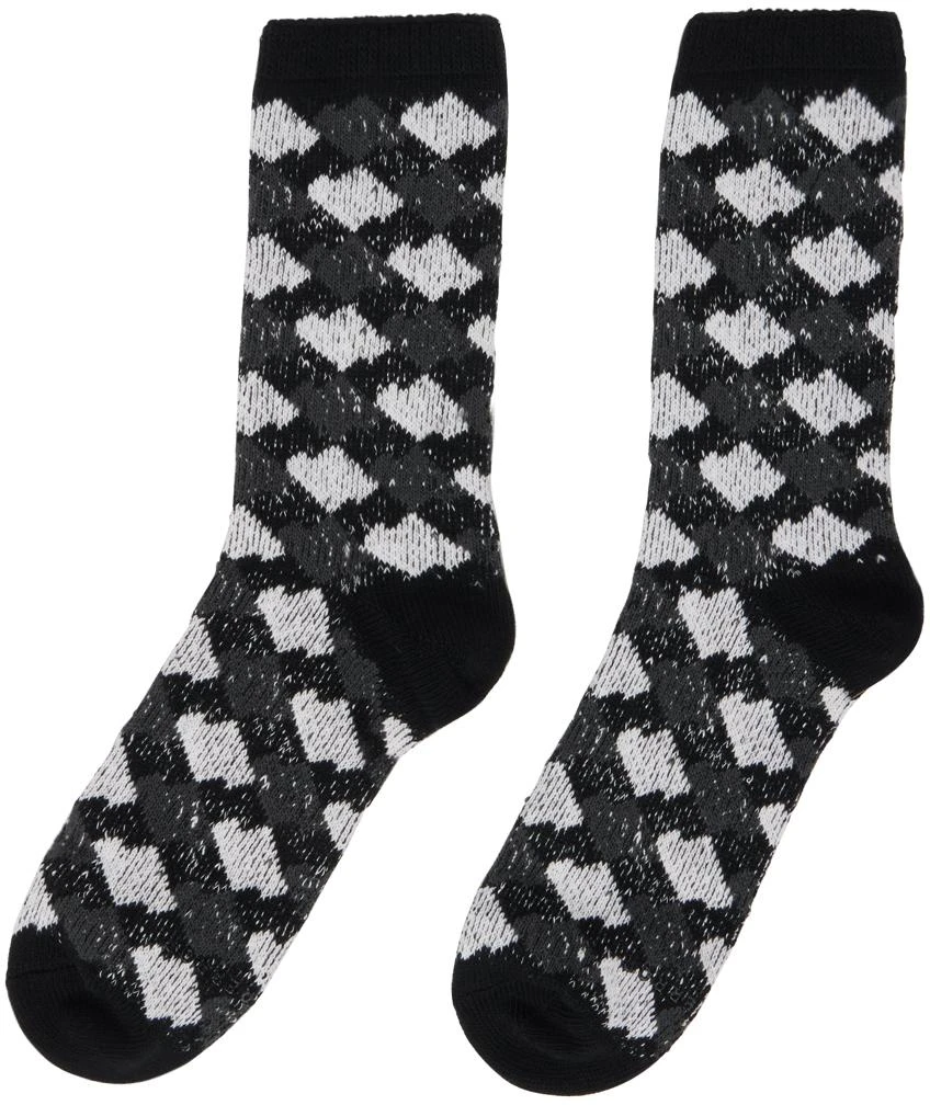 ADER error Black & Gray Jacquard Socks 2