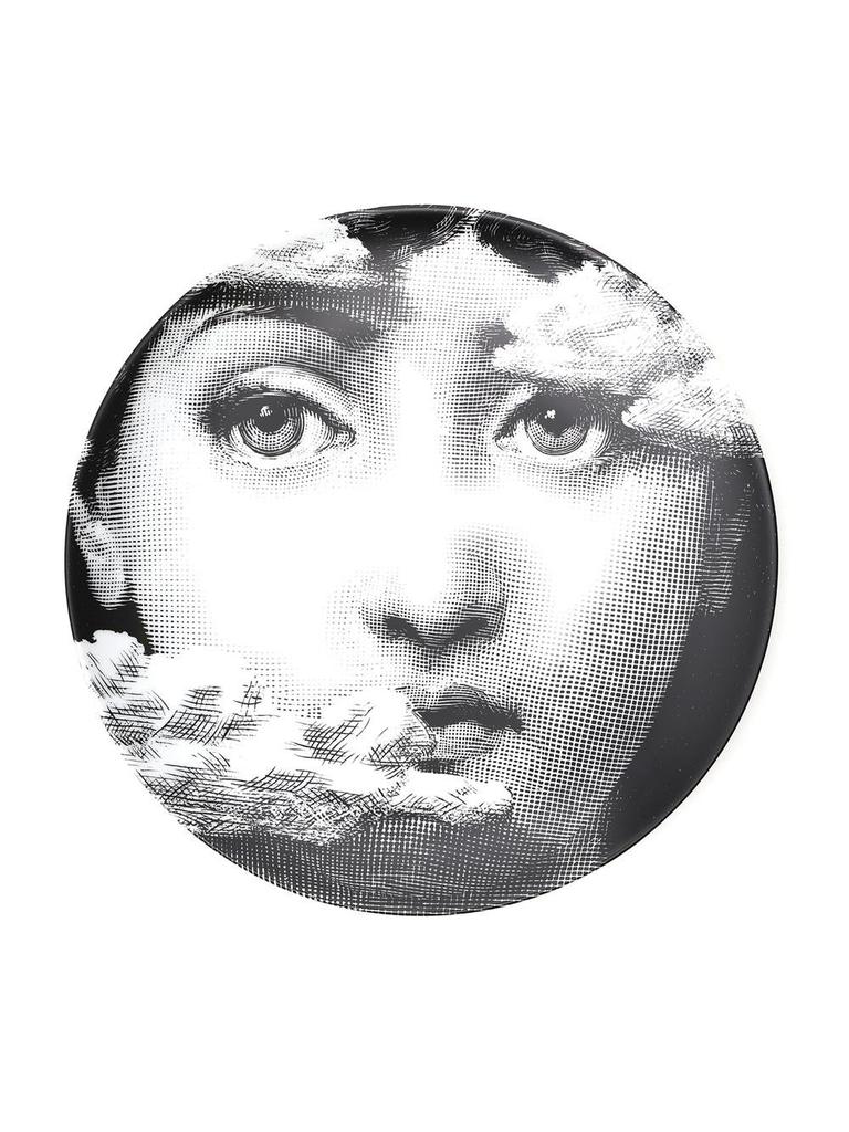 FORNASETTI Fornasetti Graphic Printed Round Wall Plate