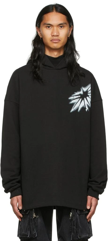 We11done Black Cotton Hoodie. 1