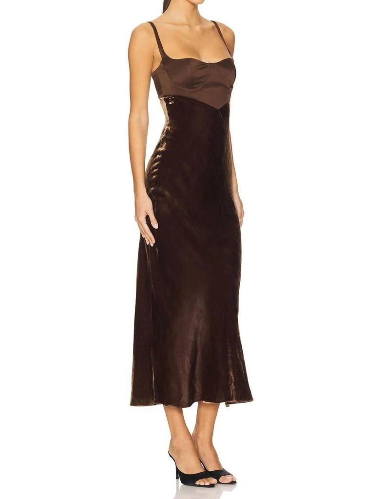 Anna October Carla Midi Dress In Brown 2