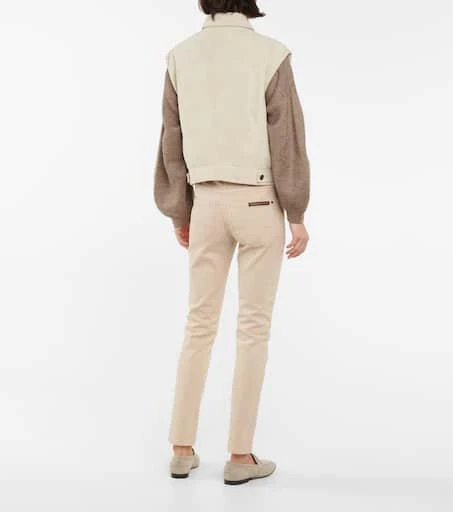 Brunello Cucinelli Embellished suede down vest 3