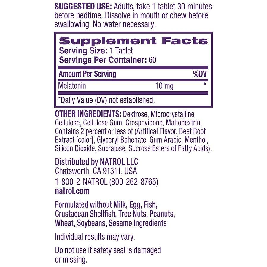 Natrol 10 mg Fast Dissolve Melatonin Tablets Strawberry 5
