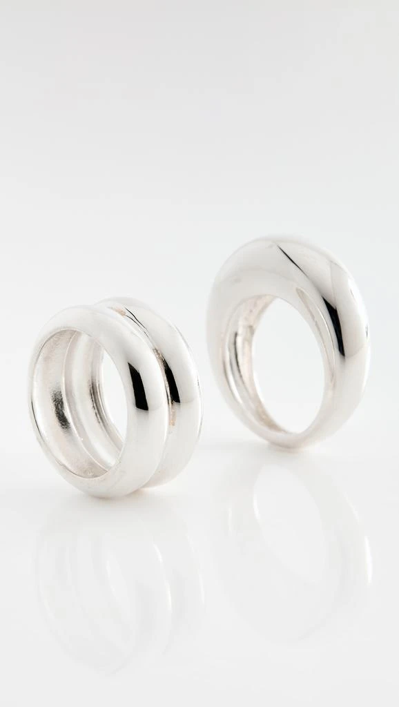 AGMES Domed Ridge Ring Set 1