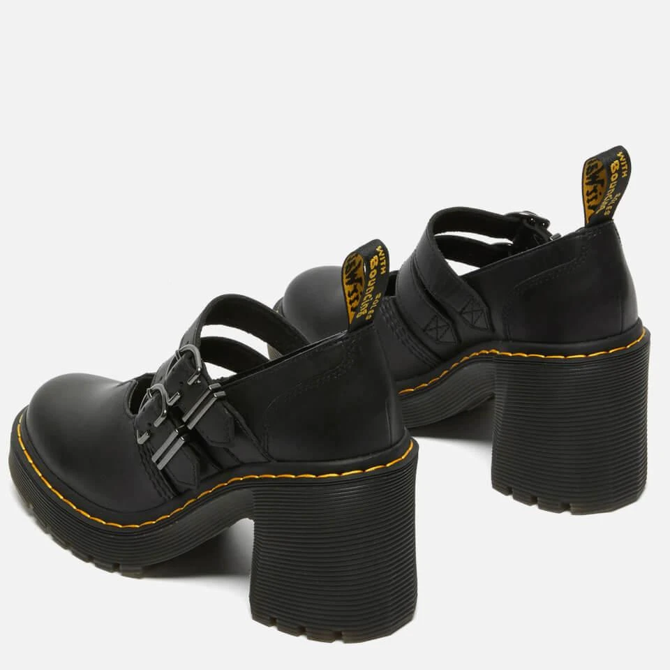 Dr. Martens DR. MARTENS WOMEN'S EVIEE LEATHER MARY-JANE HEELS - BLACK 5