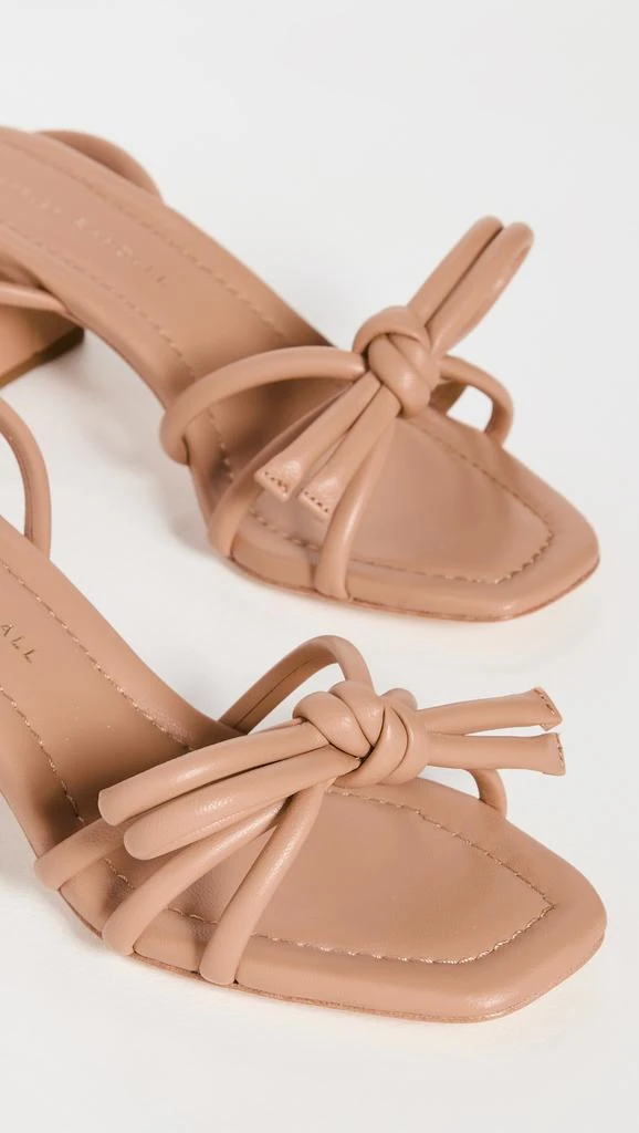 Loeffler Randall Mikel Leather Bow Mid-Heel Sandals 5