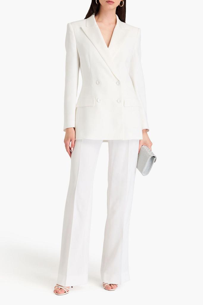 Alberta Ferretti Double-breasted crepe blazer
