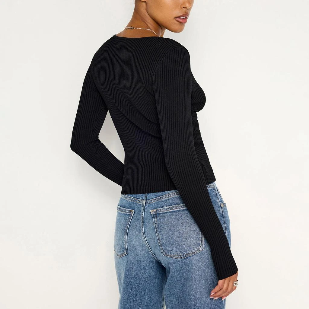 Good American Good American Virgo Ribbed-Knit Top 2