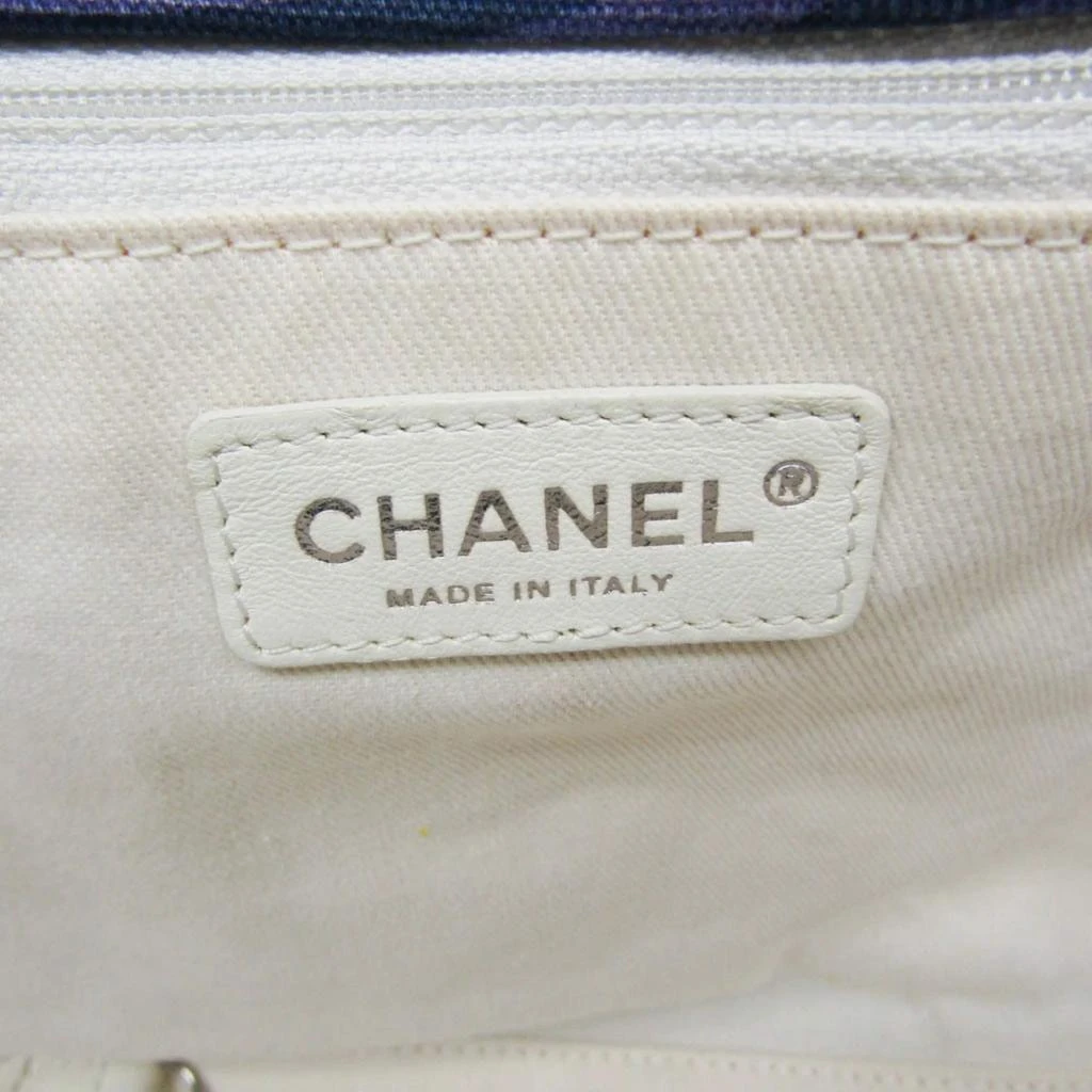 Chanel Chanel Cruise Lines Canvas Leather Tote Bag Blue White 10