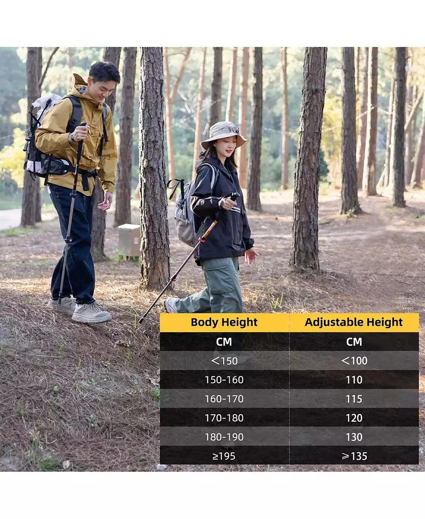 Naturehike 1pc Ultralight Trekking Pole - Adjustable Hiking Sticks w/Secure Lock, EVA Grip,4 Colors, 50-135cm (20-53in) for Adults 
Kids 7