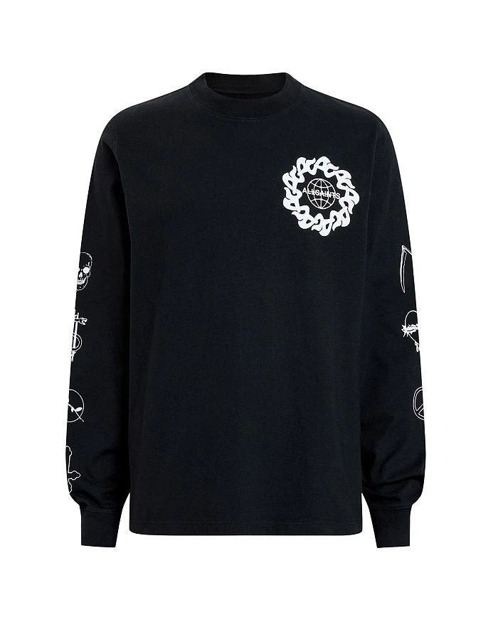 ALL SAINTS Orbital Graphic Print Long Sleeve Tee 9