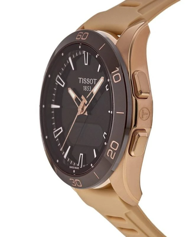 Tissot Tissot T-Touch Connect Solar Sport GMT Digital Dial Rose Gold Titanium Silicone Strap Men's Watch T153.420.47.051.05 3