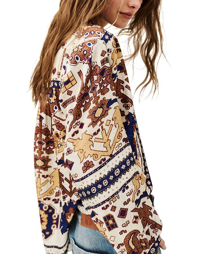 ba&sh Varone Printed Deep V Blouse 4