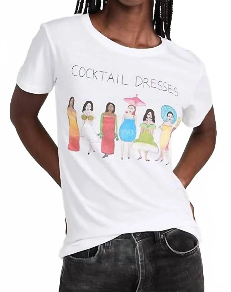 UNFORTUNATE PORTRAIT Women
s Cocktail Dresses T-Shirt In White