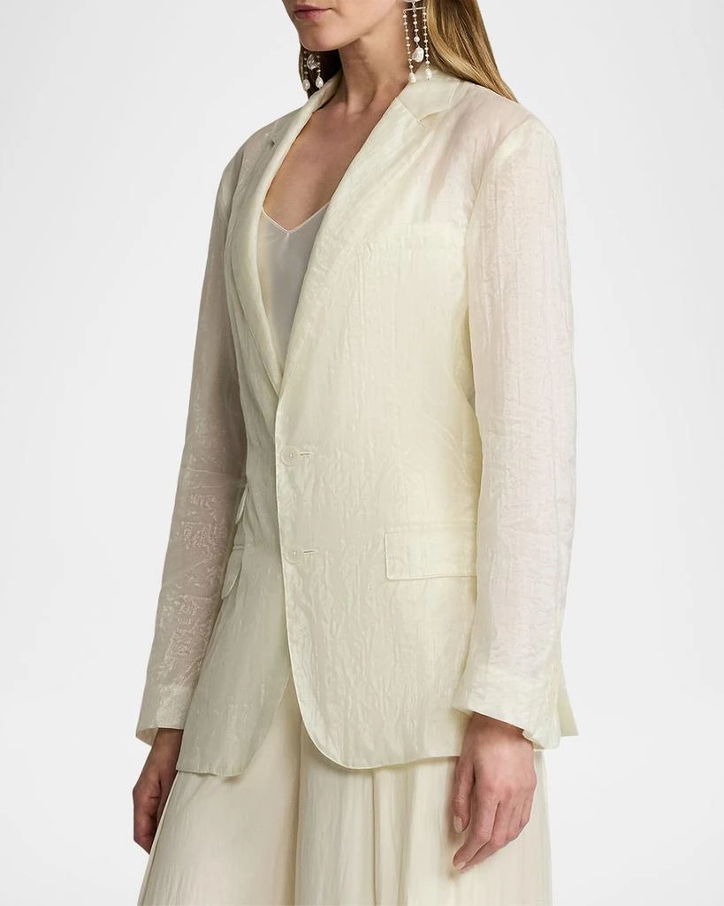 Ralph Lauren Lori Crinkle Double Organdy Single-Breasted Jacket 7