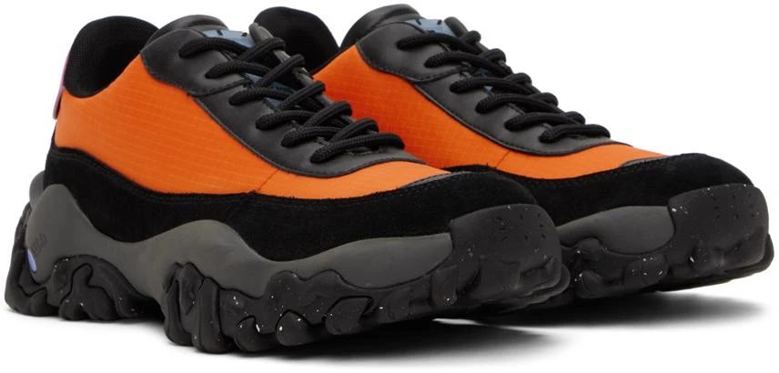Alexander McQueen Black & Orange L11 Crimp Sneakers 4