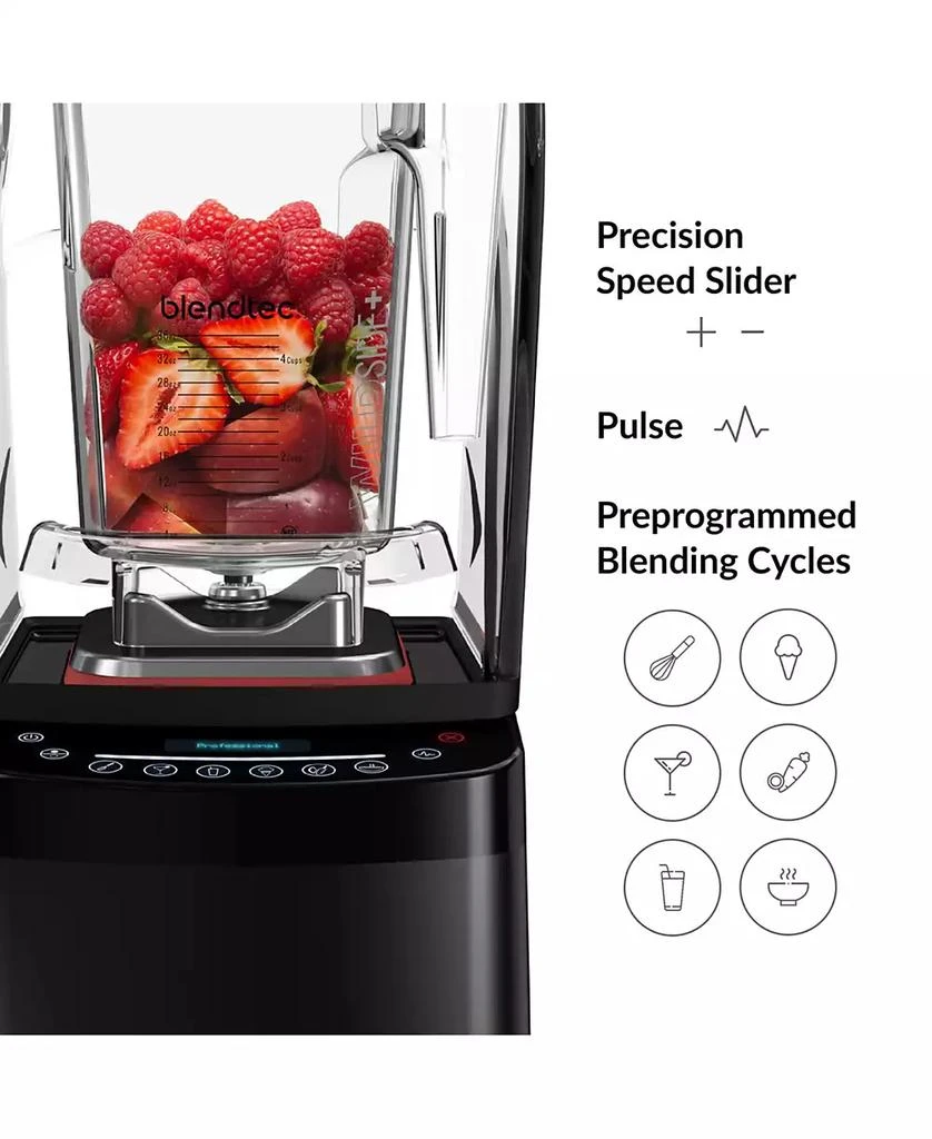 Blendtec Professional 800 Blender, 34 oz GO Travel Bottle, 90 oz WildSide+ Jar, and Spoonula Spatula - Kitchen Blender Bundle - Black 4