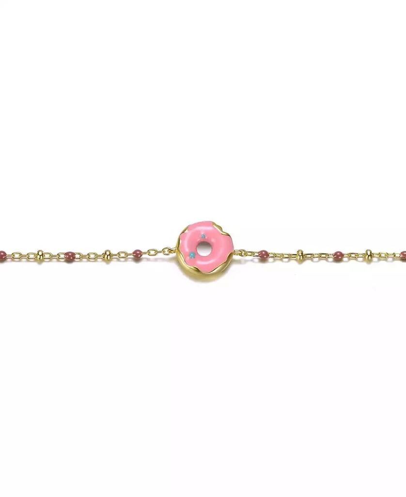 GiGiGirl 14K Gold Plated with Pink Donut Charm Bracelet 3