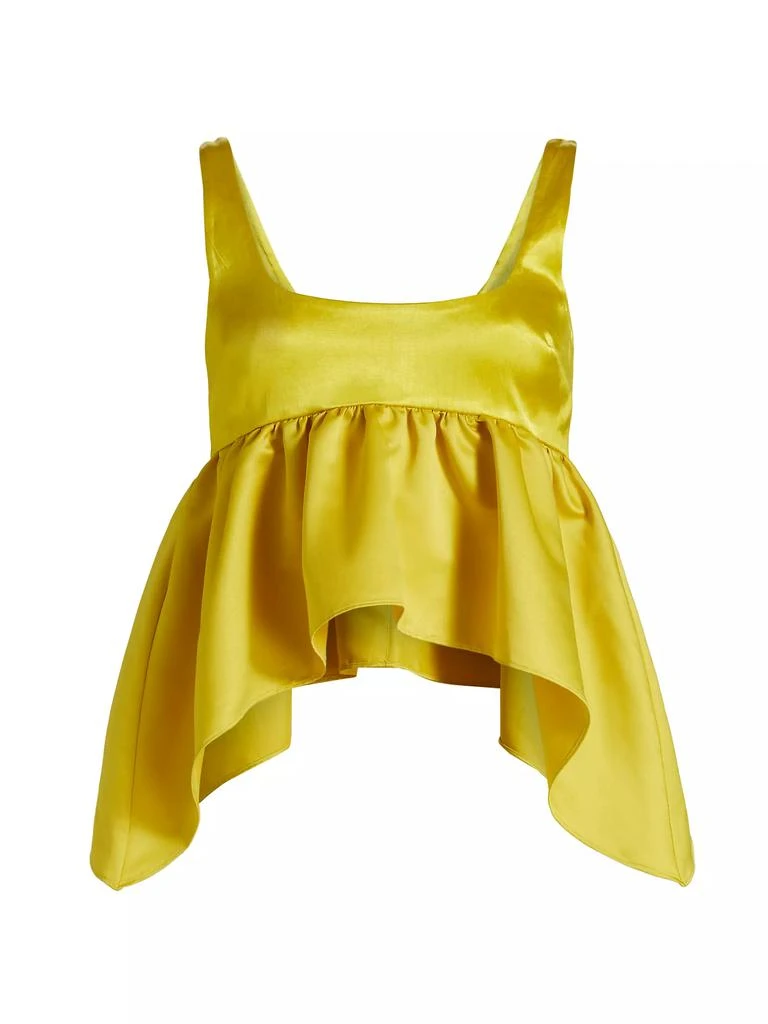 Azeeza Esme Satin Sleeveless Peplum Top 1
