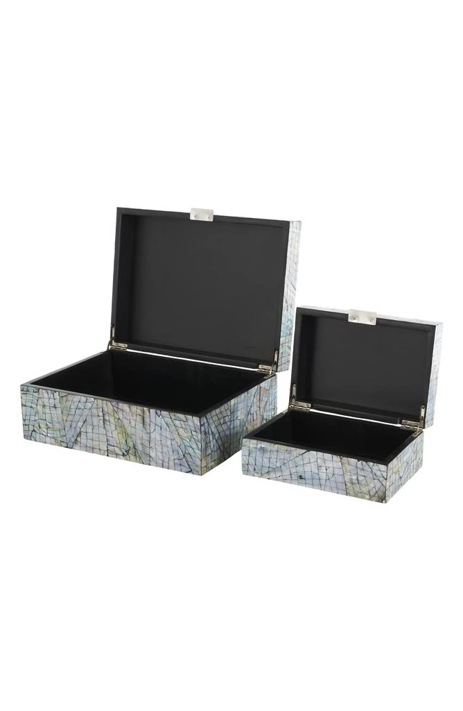 UMA Contemporary Set of 2 Decorative Mother of Pearl Boxes 6