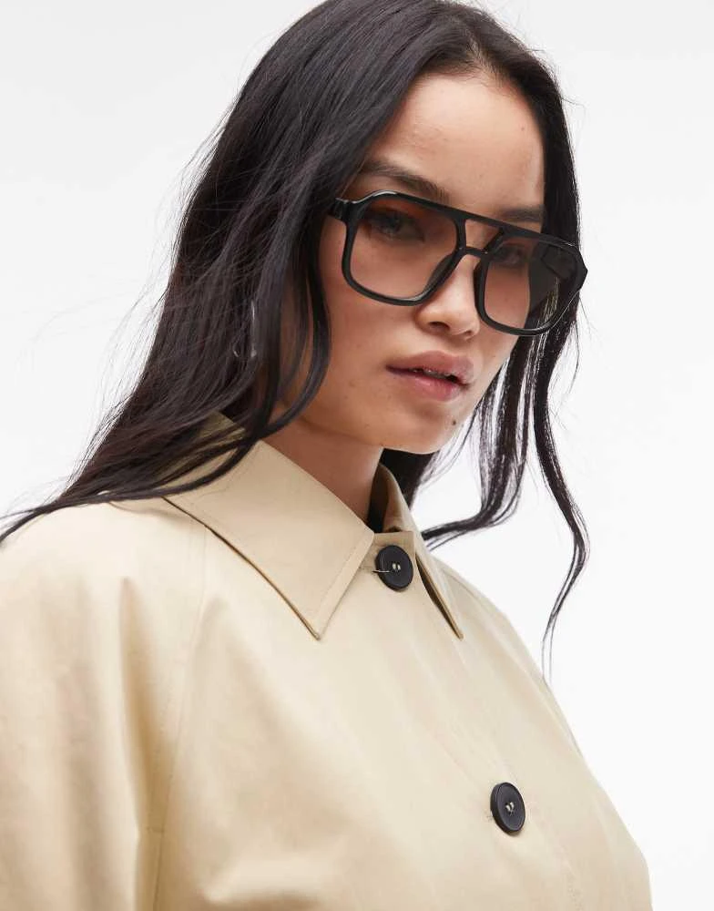 Topshop Topshop ultimate trench coat in stone 2