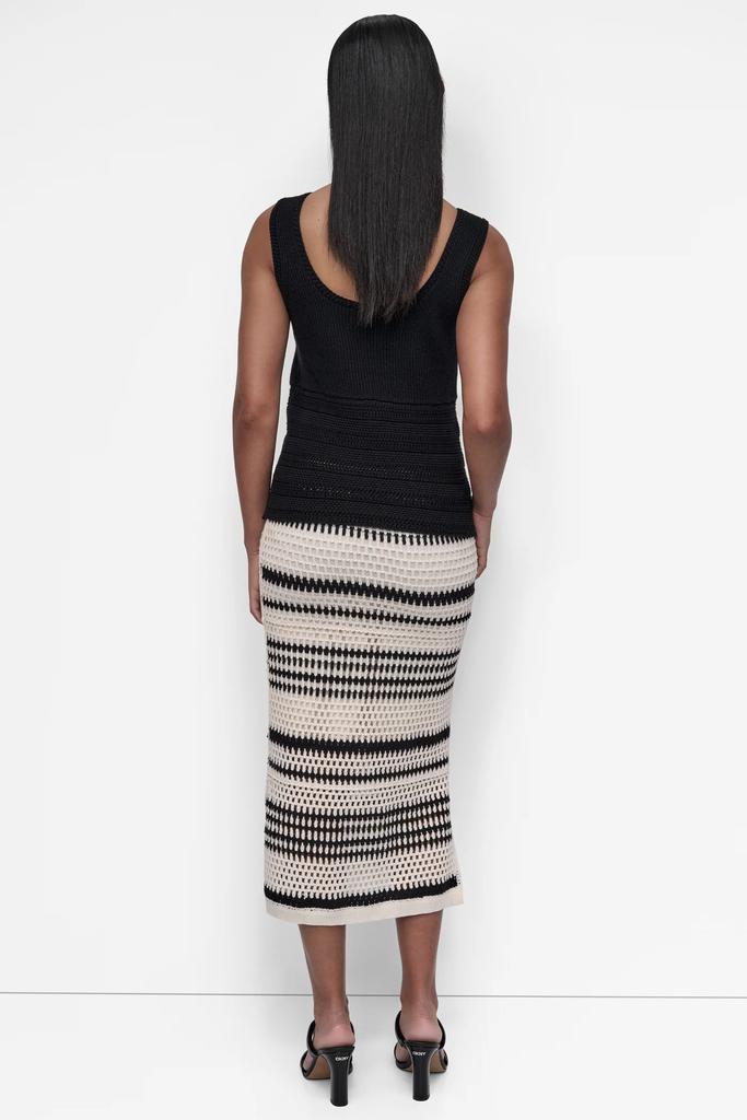 DKNY MIXED KNIT SWEATER TANK