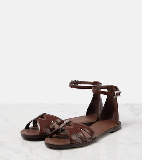 Max Mara Doublefla leather sandals 4