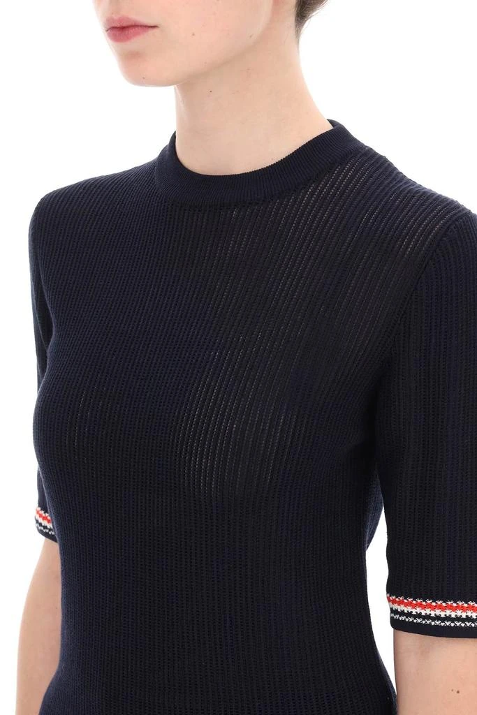 Thom Browne Thom browne pointelle knit t shirt 4