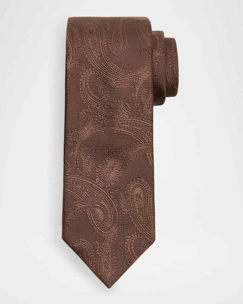 Brunello Cucinelli Men's Paisley Silk and Cotton Tie