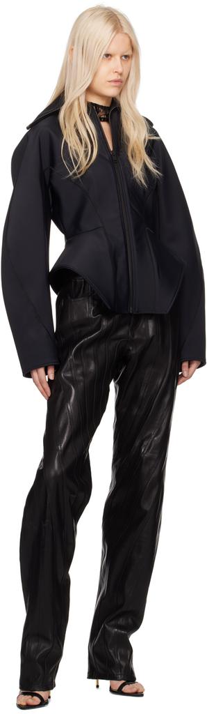 【関税込み】Mugler ブラック Sculptured Scuba ジャケット Mugler Black Sculptured Scuba Jacket - Jackets - Compare