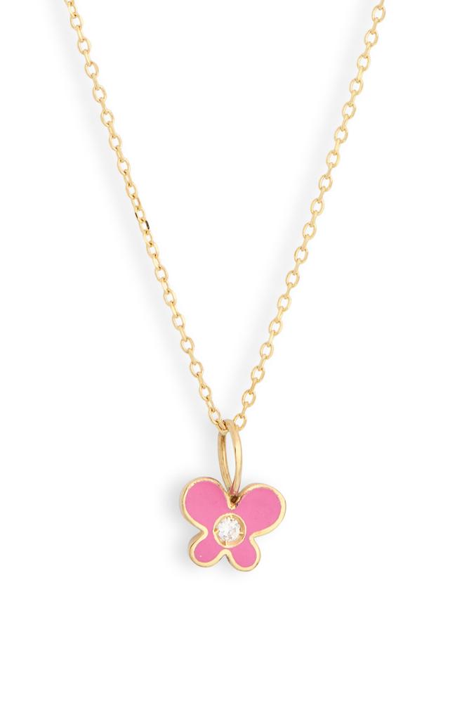 Bony Levy Icon 18K Gold Flower Pendant Necklace - 0.007 ctw