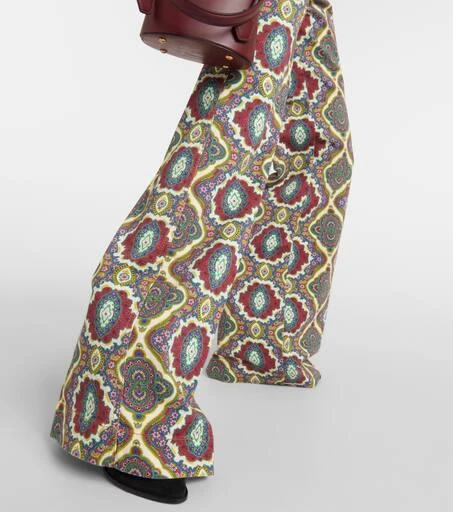 ETRO Printed high-rise wide-leg jeans 5