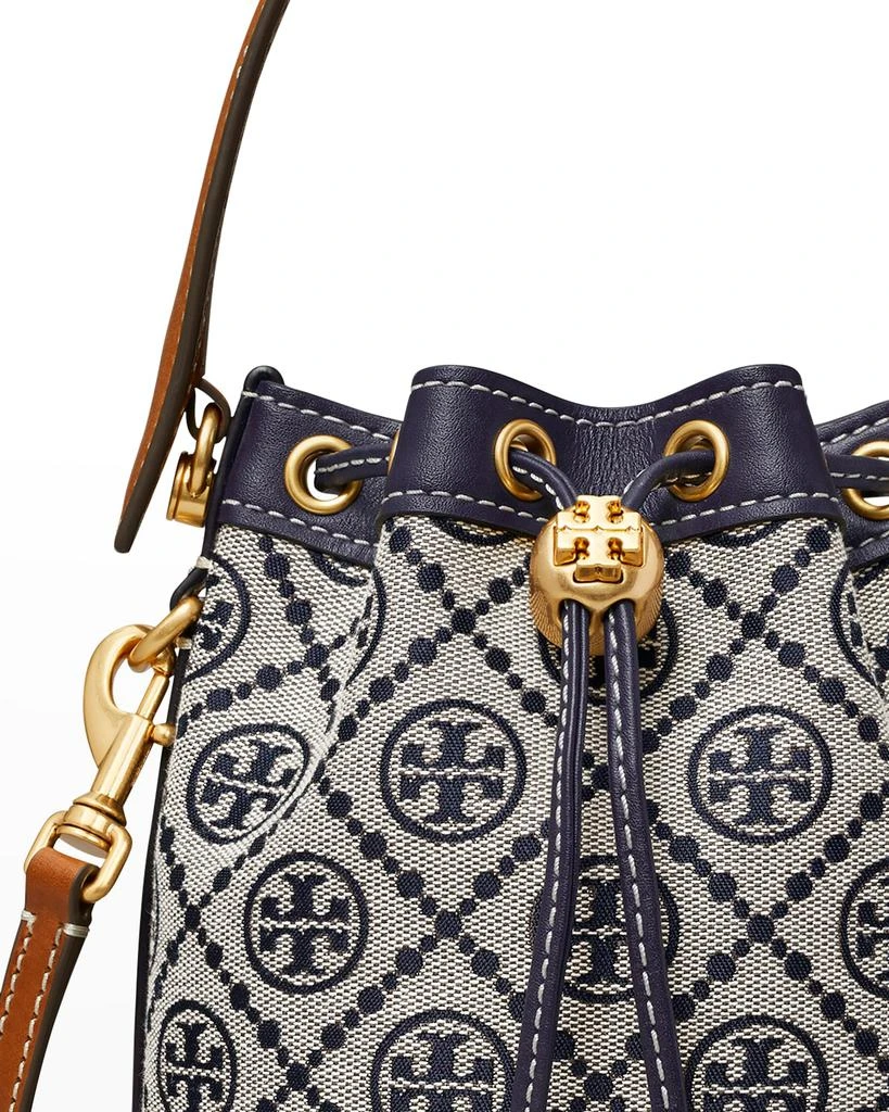 Tory Burch T Monogram Mini Canvas Bucket Bag 5