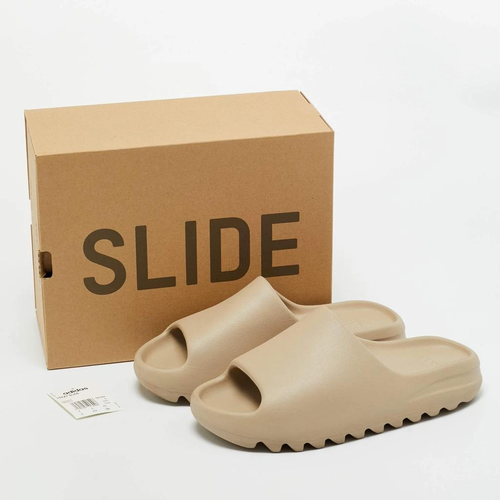 Shop Yeezy x Adidas Beige Rubber Pure Slides Size 43 on Sale  display picture 1