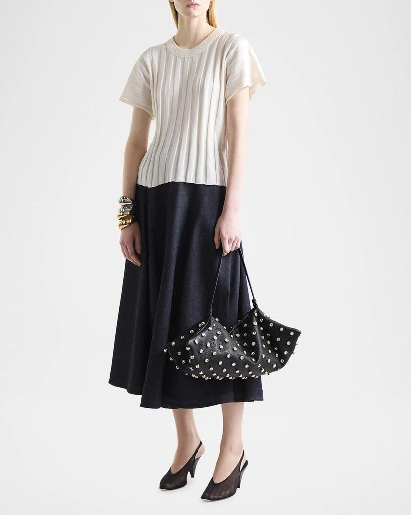 Altuzarra Zadie Silk Rib Short-Sleeve Top 4