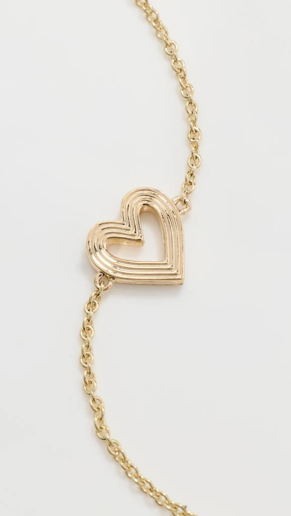 Sydney Evan 14k Fluted Heart Bracelet 4