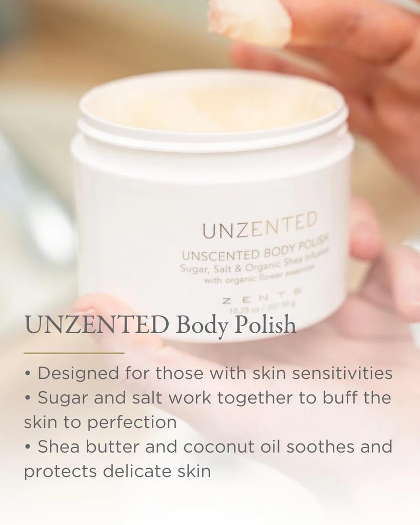 ZENTS 6.7 oz. Unzented Body Polish Sugar, Salt & Shea Infusion 3