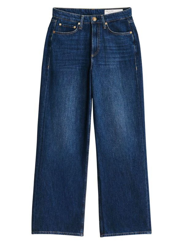 Rag & Bone Logan Mid-Rise Wide-Leg Jeans 6