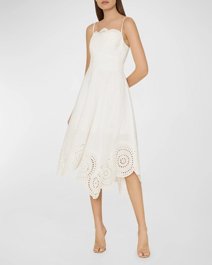 Milly Camilla Embroidered Handkerchief Midi Dress 2