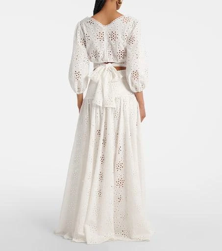 Alexandra Miro Broderie anglaise cotton crop top 3