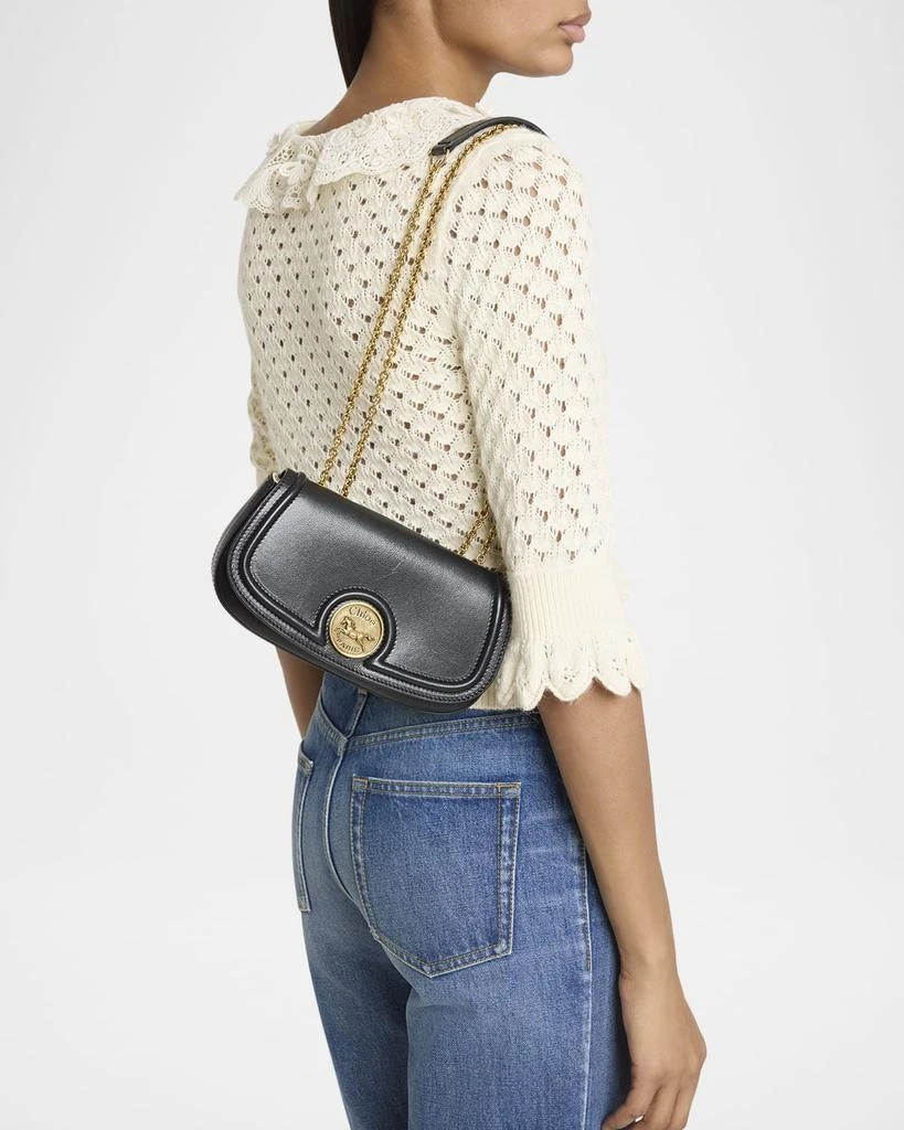 Chloé Horse Medal Wallet on Chain in Grained Leather 2