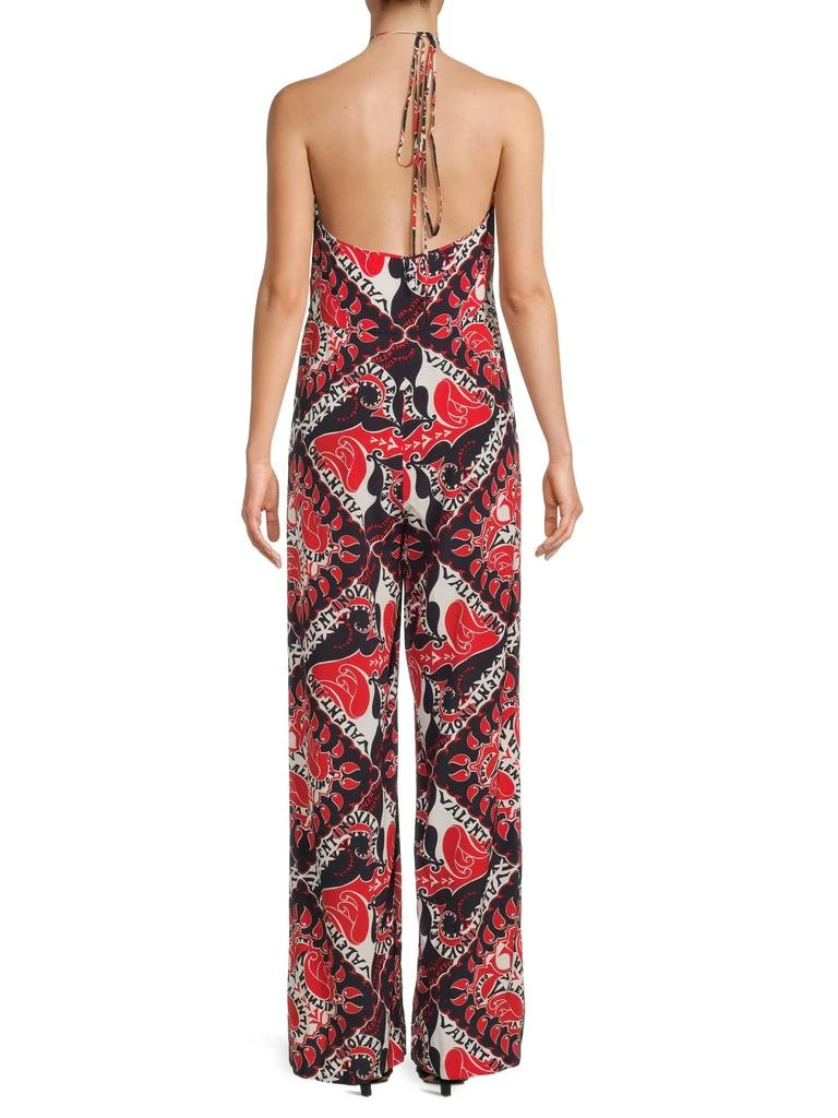 Valentino Printed Silk Halter Jumpsuit 2