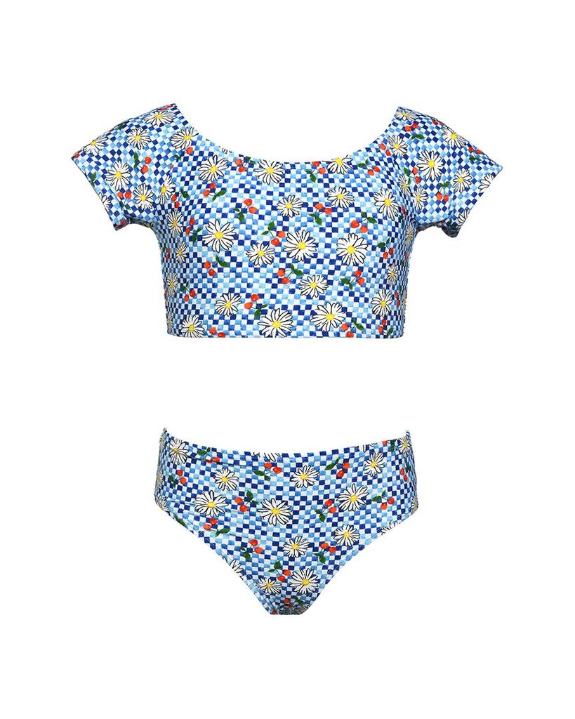 Hobie HOBIE Picnic Cap Sleeve 2pc Swim Set